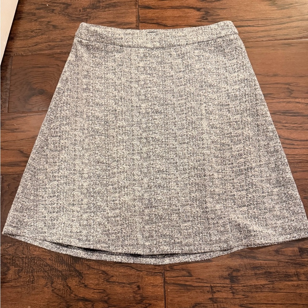 Soho Textured Tweed Gray A-Line Skirt